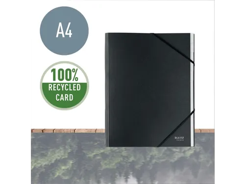Sorteermap Leitz Recycle 12 vak karton zwart