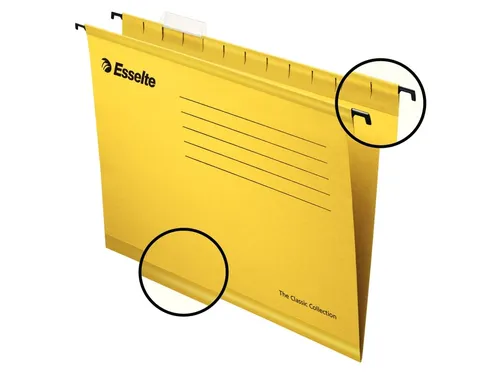 Hangmap Pendaflex Verticaal folio V-bodem geel