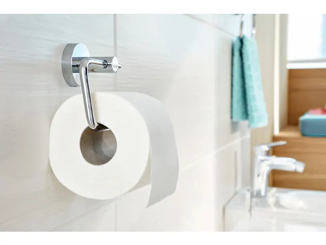 Toiletrolhouder tesa Smooz hoogglans verchroomd metaal zelfklevend