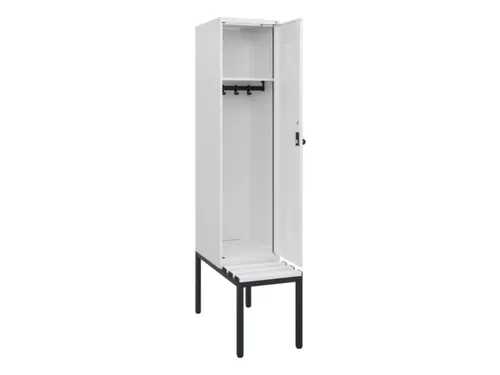 locker met bank,HxBxD 1950x400x815mm,1vak,vak B 400mm,draaigrendel