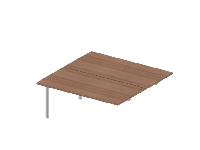 Aanbouwtafel V. Benchtafel M. 4-Voet 730X1600X1600Mm Canaletto-hout