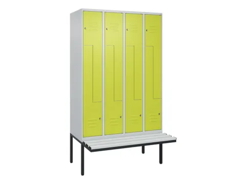 Z-garderobekast,HxBxD 2120x1200x815mm,8vak,vak B 300mm,cil.-slot