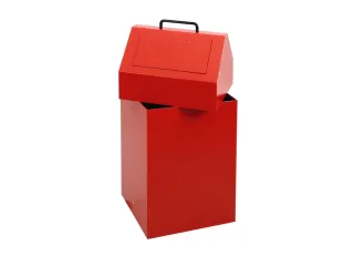 Afvalverzamelaar Vuurremmend 45 Liter 640X330X310Mm Rood - 1