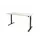 Dextro Basic Zit-sta Bureau Elektrisch 140x80 Krijtwit 25mm Zwart