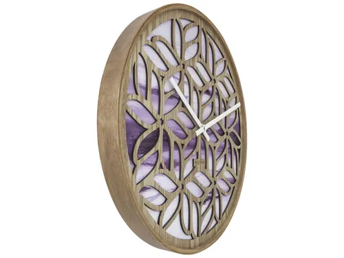 Wandklok Nextime dia 40cm Paars Hout Yogi