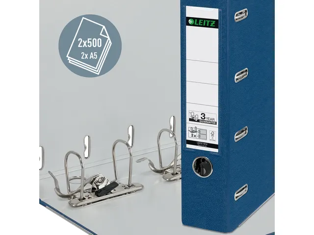 Classeur Leitz 1012 75mm Pp Bancaire 2 Méc. Bleu