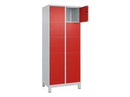 lockerkast,HxBxD 1950x800x500mm,2x5vakken,vak B 400mm,cil.-slot,voeten