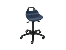 Draaibare Kruk 520-710mm Zitting Pu Blauw Wielen Met Helling Gasveer