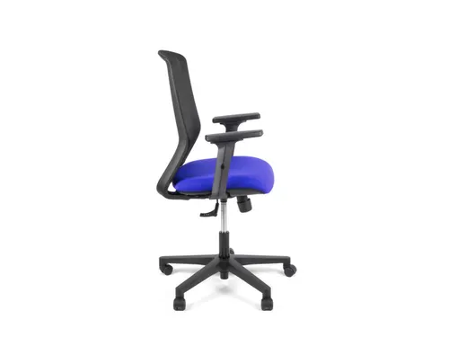 Bureaustoel EN1335 Linea Tekna 01 zwart/blauw met 2D armleuning