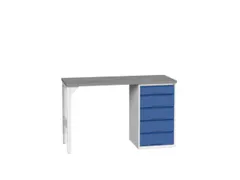 werkbank,HxBxD 930x1500x600mm,linoleumblad,2voeten/1container