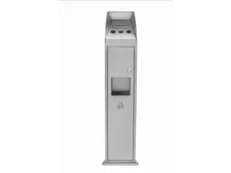 RVS combi-asbak,HxBxD 1000x240x190mm,afvalbak inhoud 4l