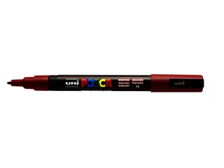 Verfstift Posca PC3M Fijne punt 0,9-1,3mm Donkerrood - 2