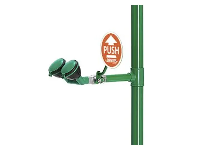Plens-/Oogdouche,2Sproeikoppen Vast,75L/Min,Aansluiting 1 1/4 Inch Bin