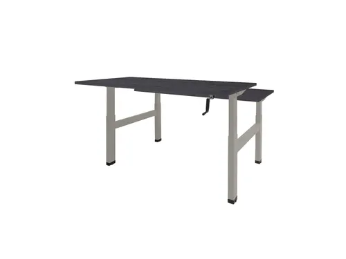 Dextro Slinger Duo zit/sta Bureau 120x80 houtprint schaduw 25mm alu