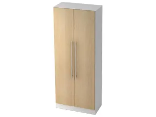 kantoorkast,HxBxD 2004x800x420mm,4xhouten vloer,5ordnerhoogte,romp wit - 1