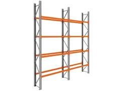 palletstelling,basis+1xaanbouw,HxBxD 4620x3950x750mm,vakl. 3000kg