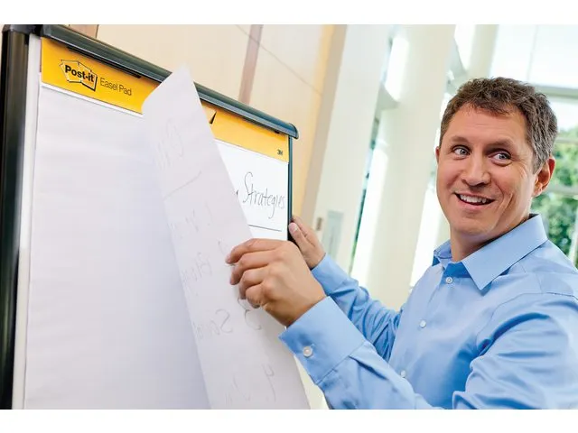 Meeting chart 3M Post-it 563 Super Sticky 508x584mm blanco