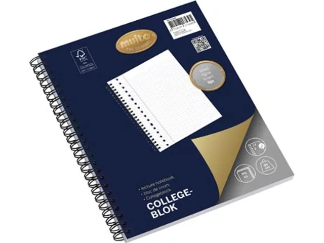 Collegeblok A5 17-rings Lijn 90 Grams 80 Vel