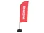 Promotievlag Alu Wind Complete Set "INGANG" Rood