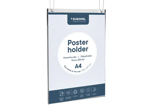 Posterhouder Europel A4 staand acryl
