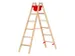 trapladder,beide zijden,2x6,treden,balk L 1,8m,hout