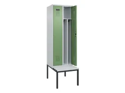 locker met bank,voor scheiding van kleding,HxBxD 2120x600x815mm,2vak