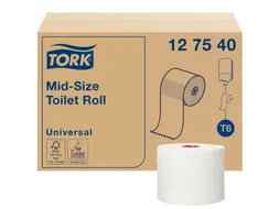 Toiletpapier Tork Mid-size T 6 universeel 1-laags 135m wit 127540
