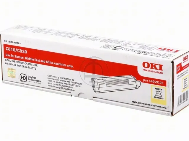 Tonercartridge Oki 44059105 C800 Geel