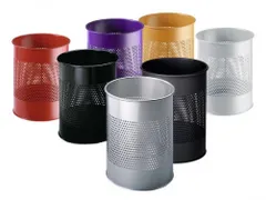 Ronde Afvalbak 15 Liter Grijs Perforatie