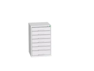 ladekast HxBxD 800x525x550mm 7laden romp RAL7035 front RAL7035 - 1
