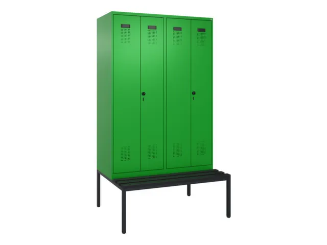 armoire vestiaire avec banc noir et blanc,HxlxP 2120x1200x815mm