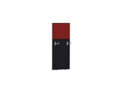 baliepaneel,v. bureau,aanbouw rechts,B 600mm,CC-zwart,BN4011-rood