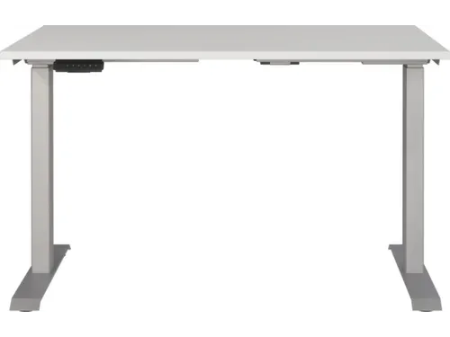 Elektrisch ihv bureau,HxBxD 720-1200x1200x800mm,blad lichtgrijs