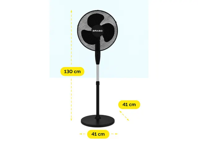 Statiefventilator zwart diameter 40cm incl. afstandsbediening