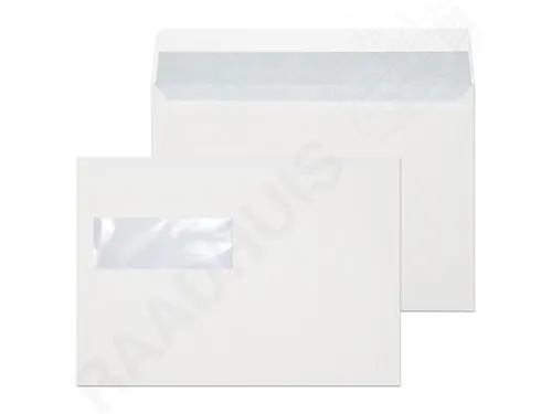 Dienstenvelop Venster Links Raadhuis 162x229mm C5 Wit Plakstrip