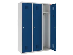 lockerkast,HxBxD 1800x1200x500mm,3vak,draaigrendel,sokkel,romp RAL7035