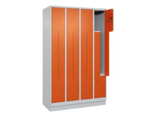 Z-garderobekast,HxBxD 1950x1200x500mm,vak B 150/300mm,cil.-slot,sokkel - 2