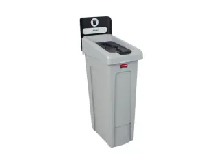 Slim Jim Recyclingstation Rest Gesloten Deksel 87 Liter Grijs Zwart - 1