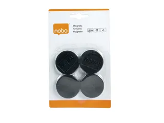 Magneet Nobo 38mm zwart 4 stuks - 1