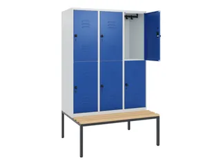 Dubbeldekse dekenkist,HxBxD 1950x1200x815mm,3x2vak.,vak B 400mm - 2