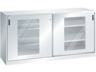 venster-schuifdeurkast 1000x2000x580mm 4xStalen bodem RAL7035 - 1