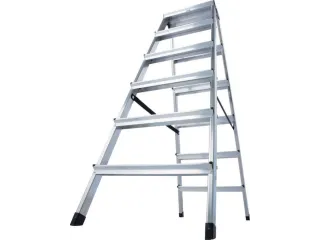 Lichte Universele Trapladder Tweezijdig L 1.41m H 1 08m 2x6treden - 5