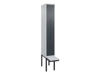 Z-garderobekast,HxBxD 2120x300x815mm,2vak,vak B 300mm,cil.-slot - 1