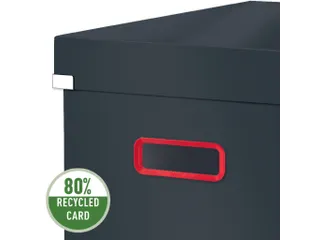 Cosy Click & Store kubus grote opbergdoos grijs 80% gerecycled karton - 5