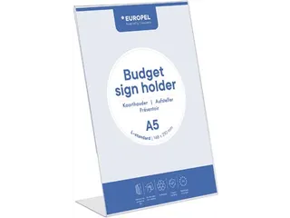 Kaarthouder A5 Glashelder Polystyreen L-Stand - 2