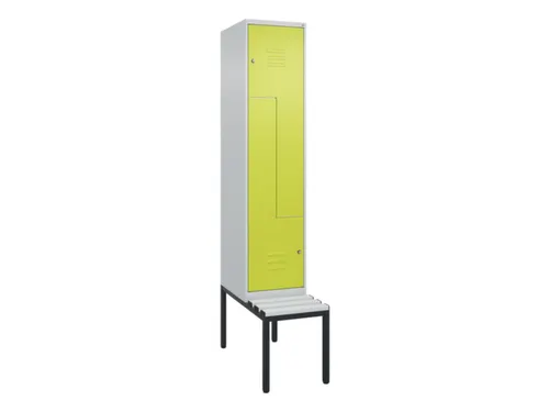 Z-garderobekast,HxBxD 2120x400x815mm,2vak,vak B 400mm,cil.-slot