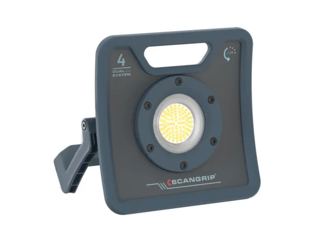 acculamp,behuizing gegoten aluminium,1 LED,3000lumen,draaggreep