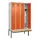locker met bank,HxBxD 2120x1200x815mm,4vak,vak B 300mm,draaigrendel