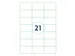 Etiquettes Blanches Rillstab 70x42.3mm 2100 pcs
