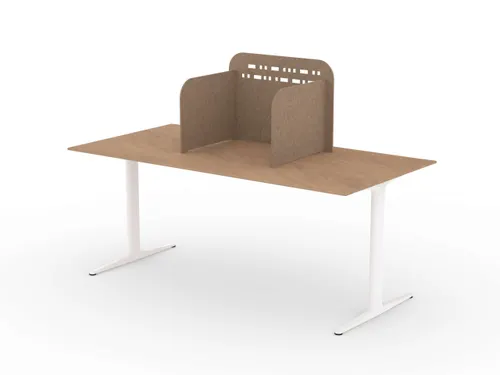 Akoestisch PET-vilt scheidingsscherm S 70x55cm beige